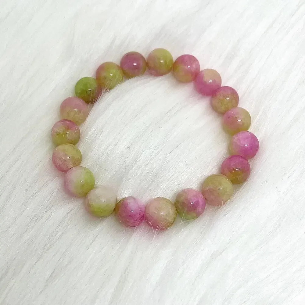 Watermelon Crystal Beaded Bracelet